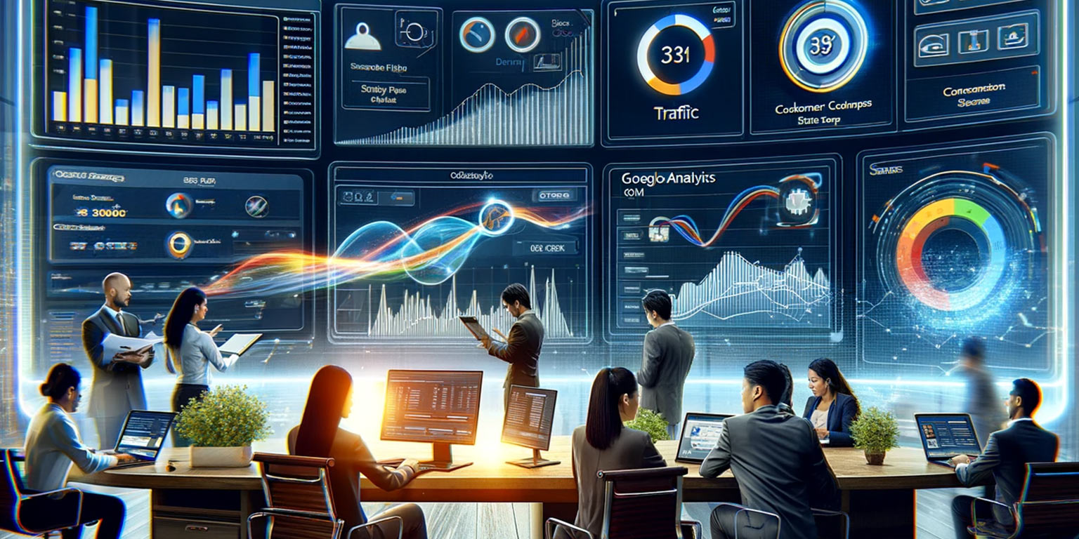 représentation digitale d'une performance d'un webinaire sur la plateforme de Google Analytics et CRM