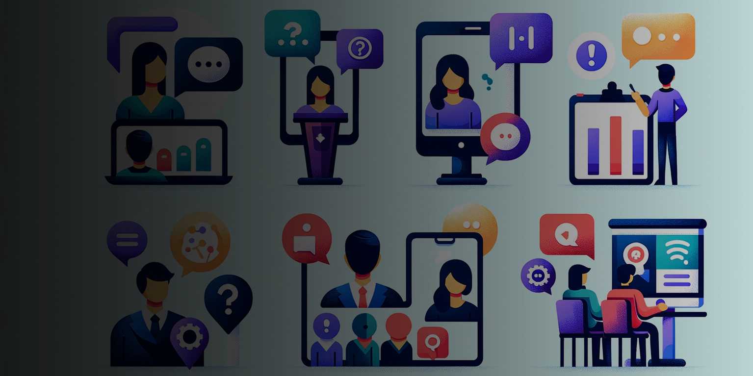 Outil de webinaire représenté par des cartoons