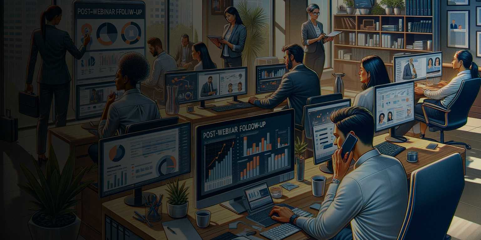hommes et femmes en suivi après un webinaire. Salle de conférence en mode cartoon.