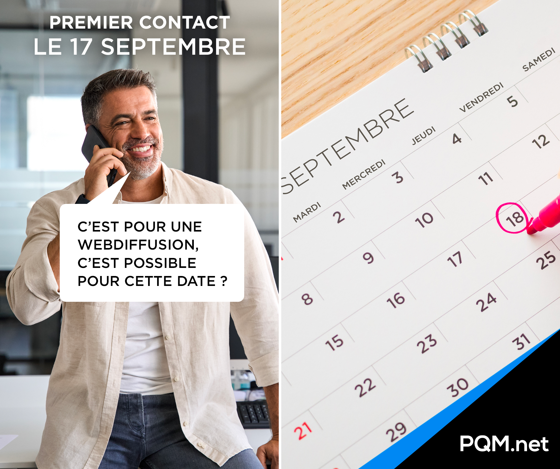 Homme qui planifie sont événement à la dernière minute